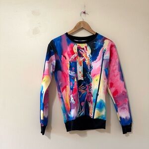 Michael Jackson Colorful Sweatshirt Mr & Miss 1991 Inc Brand Rainbow Tie Dye
